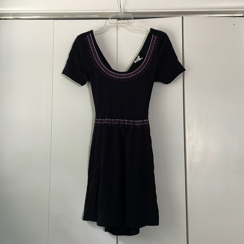 Forever 21 Beaded Black Dress with Cutouts